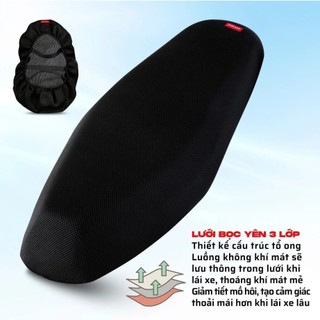 BỌC TRÙM YÊN XE MÁY JARVAN | VẢI LƯỚI TỔ ONG 3D THOÁNG KHÍ GIẢM NÓNG CHỐNG TRƯỢT ÊM ÁI