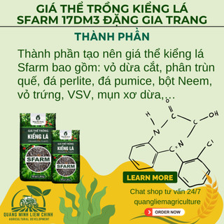 Giá Thể Trồng Kiểng Lá SFARM 17dm3 Đặng Gia Trang - Bảo Vệ Tốt Cho Rễ, Tơi Xốp, Thoáng Khí