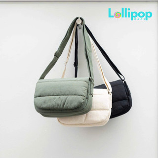 Túi Đeo Chéo Minimal 2024 LOLLIPOP BAGS Túi Phao Đeo Chéo Vai Canvas Chần Bông Style Hàn Quốc Unisex Nam Nữ- Chống Nước