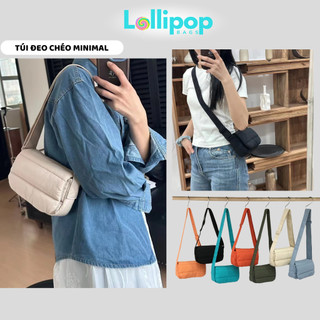 Túi Đeo Chéo Minimal 2024 LOLLIPOP BAGS Túi Phao Đeo Chéo Vai Canvas Chần Bông Style Hàn Quốc Unisex Nam Nữ- Chống Nước