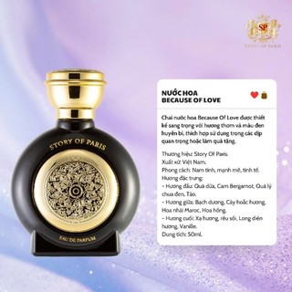 [MỚI] Nước Hoa Nam Because Of Love - Lịch Lãm, Cuốn Hút, Lưu Hương 12H 50ml