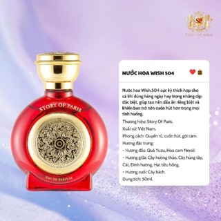 [HOT] Nước Hoa Nữ Wish 504 - Quyến Rũ, Cuốn Hút, Lưu Hương 12H, Sang Trọng & Đẳng Cấp 50ml