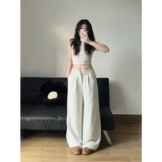 Quần Ống Rộng Nỉ 2 Da Ép Mịn 1 Cúc Dày Dặn Siêu Ấm Siêu Hot 2024_664