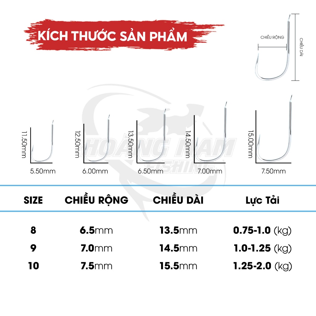 Lưỡi Câu Xuyên Thấu Bảng Nhẹ