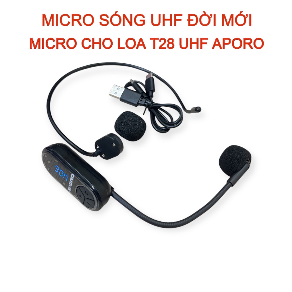 Micro Không Dây UHF Đời Mới Của Aporo. Micro Cho Máy Trợ Giảng T28 UHF ...