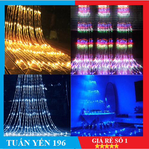 Bộ Đèn Led Thả Rèm Mưa Rơi/ Thác Nước 3mx2m - Đèn Nháy Thả Mành, Trang ...