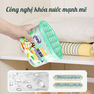 Hộp hút ẩm khử mùi 3in1 hương hoa thơm mát chống nấm mốc cho tủ quần áo, tủ giày, phòng vệ sinh
