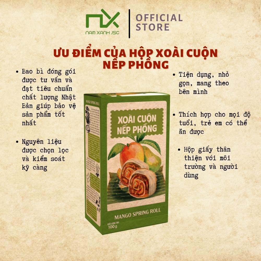 Ảnh Xoài Cuộn Nếp Phồng 100g/140g 3