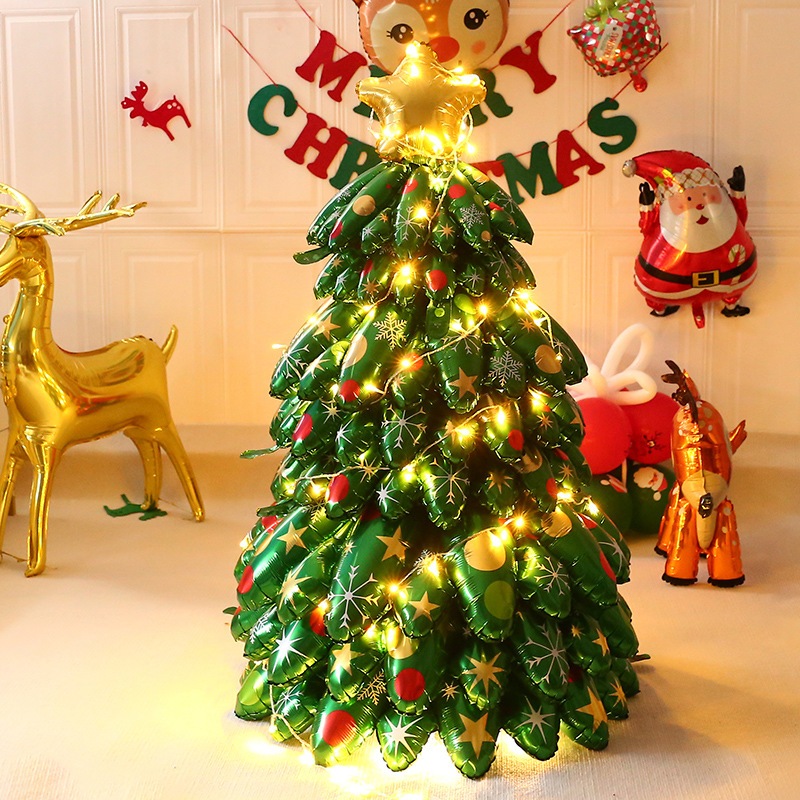 [TẶNG BƠM VÀ ĐÈN LED] Cây Thông Bơm Hơi 3D, Cây Thông Bơm Hơi Trang Trí Giáng Sinh Noel Cho Bé