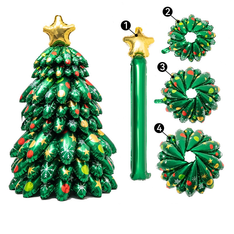 [TẶNG BƠM VÀ ĐÈN LED] Cây Thông Bơm Hơi 3D, Cây Thông Bơm Hơi Trang Trí Giáng Sinh Noel Cho Bé