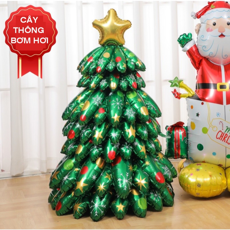 [TẶNG BƠM VÀ ĐÈN LED] Cây Thông Bơm Hơi 3D, Cây Thông Bơm Hơi Trang Trí Giáng Sinh Noel Cho Bé
