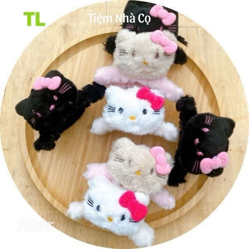 Kẹp Tóc Càng Cua Lông Nhung Mịn Hoạt Hình Con Vật Không Bụi Không Rụng Lông Phụ Kiện Tóc Nữ Empoli