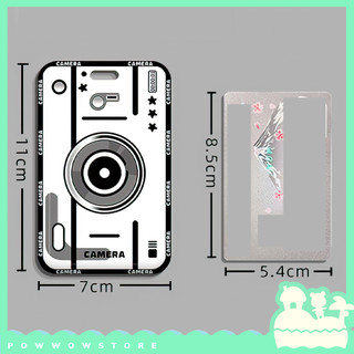 Bao Đựng Thẻ Nhựa ABS Hoạ Tiết Máy Ảnh Camera Hiện Đại, Công Nghệ In UV, Kèm Phụ Kiện Tùy Chọn (Chọn Riêng)