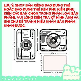 Bao Đựng Thẻ Nhựa ABS Hoạ Tiết Máy Ảnh Camera Hiện Đại, Công Nghệ In UV, Kèm Phụ Kiện Tùy Chọn (Chọn Riêng)