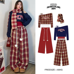 Set đồ nữ CALLME Chất Vải Cotton Dạ Kẻ Caro Form Rộng Dáng Xuông Unisex FFCLUB MIX