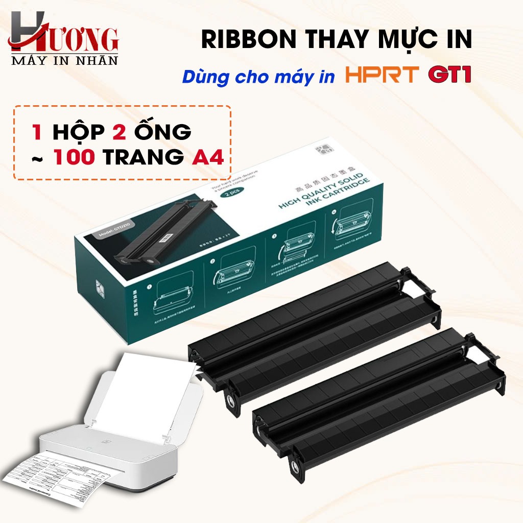 Hộp Ribbon Thay Thế Mực Dùng Cho Máy In HPRT GT1 | Shopee Việt Nam