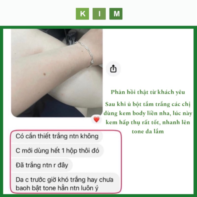 Kem body Kim không bết rít, không lộ vân phù hợp thời tiết VN nắng nóng - Dưỡng trắng cấp ẩm