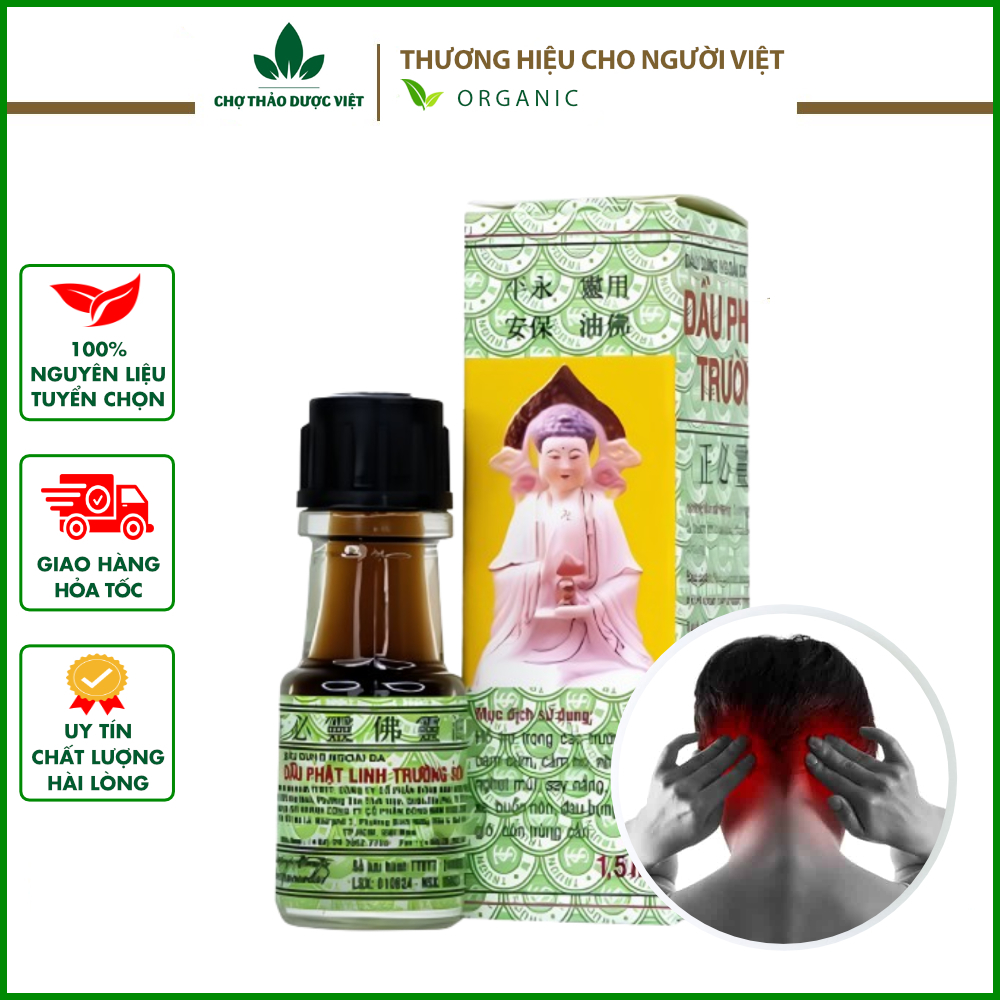 Dầu phật linh Trường Sơn, dầu gió phật linh hỗ trợ giảm ho, nhức
