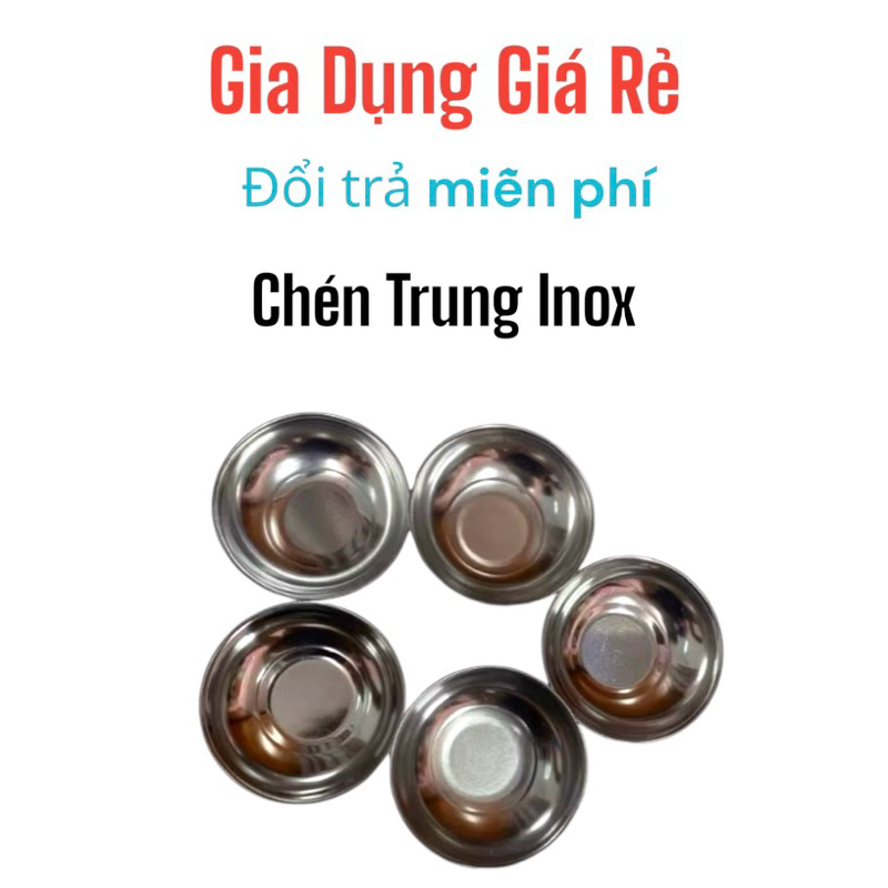 combo chén trung inox 9.5cm đựng nước chấm | Shopee Việt Nam