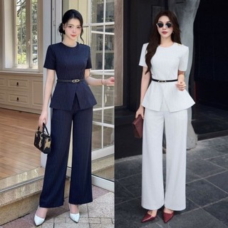 Set vest công sở kèm belt