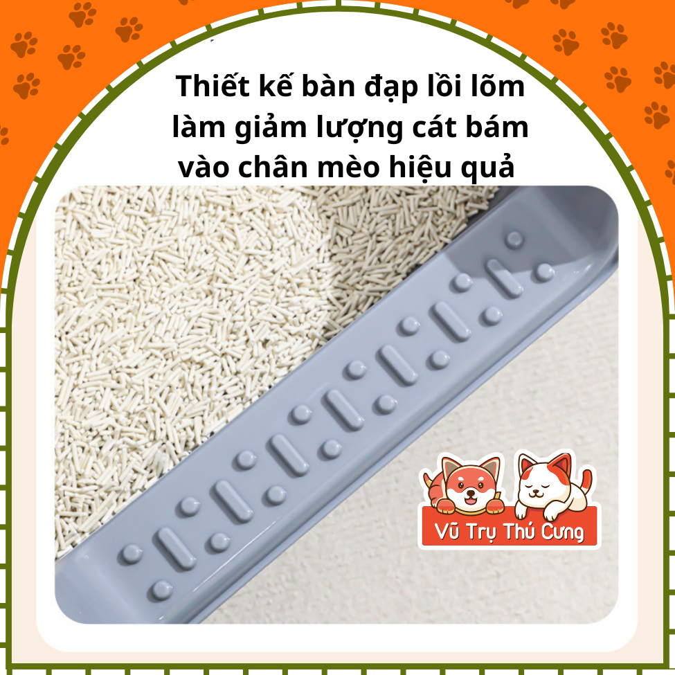 Khay Vệ Sinh Cho Mèo Có Thành Cao Chống Văng Cát (Đơn Sắc)