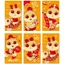 Set 6 Bao Lixi Nhung Xinh Xắn Lấp Lánh Bao Lì Xì Đỏ Lixi Tết In Chữ Nổi 3D Truyền Thống BỐ KHỦNG LONG