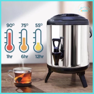 Bình ủ trà giữ nhiệt 6L 8L 10L 12L loại 1 xịn, bình nước giữ nhiệt inox 304 có vòi chuyên dụng pha trà cao cấp