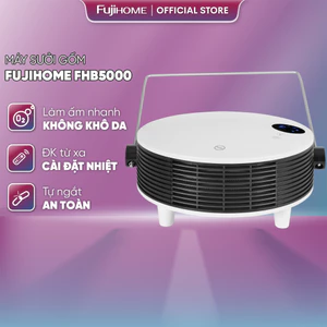 Máy sưởi gốm không khô da Fujhome nhập khẩu, quạt sưởi ấm nhà tắm mini treo tường điều khiển từ xa cài nhiệt độ
