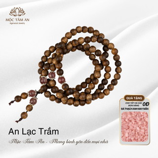 Vòng trầm hương An Lạc 108 Hạt Mộc Tâm An may mắn, bình an - quà tặng khách, người thân