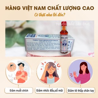 Dầu nóng Thiên Thảo 10ml, hỗ trợ nhanh chóng bay bầm tím, giảm đau hiệu quả