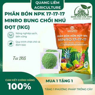 Phân Bón NPK 17-17-17 Minro - Bung chồi, nhú đọt, tạo mầm hoa, màu sắc đẹp, hoa lâu tàn