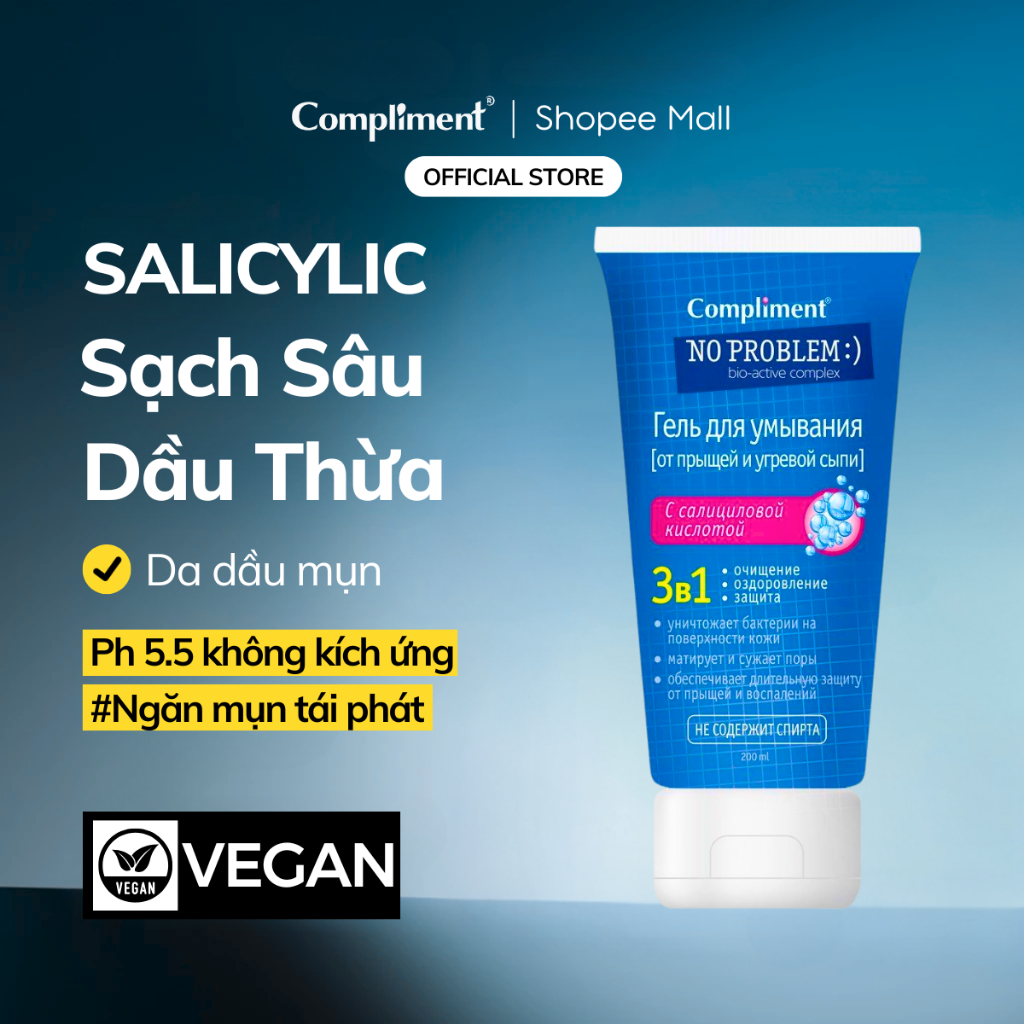 Ảnh Sữa Rửa Mặt Dịu Nhẹ Cho Da Nhạy Cảm Compliment Cleanser Gel Tạo Bọt Low Ph 150ml 1