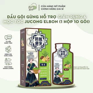 (Hộp 10 Gói)Dầu Gội Thảo Dược Hỗ Trợ Giảm Gãy Rụng, Kích Thích Mọc Tóc Chiết Xuất Củ Gừng