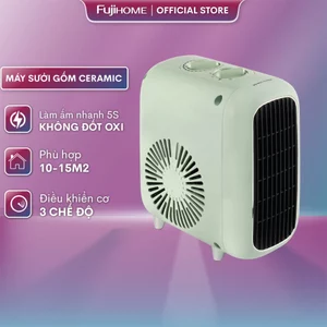 Máy sưởi gốm nhập khẩu không khô da Fujihome FH1200, quạt sưởi ấm mini tiết kiệm điện tự ngắt an toàn heaters