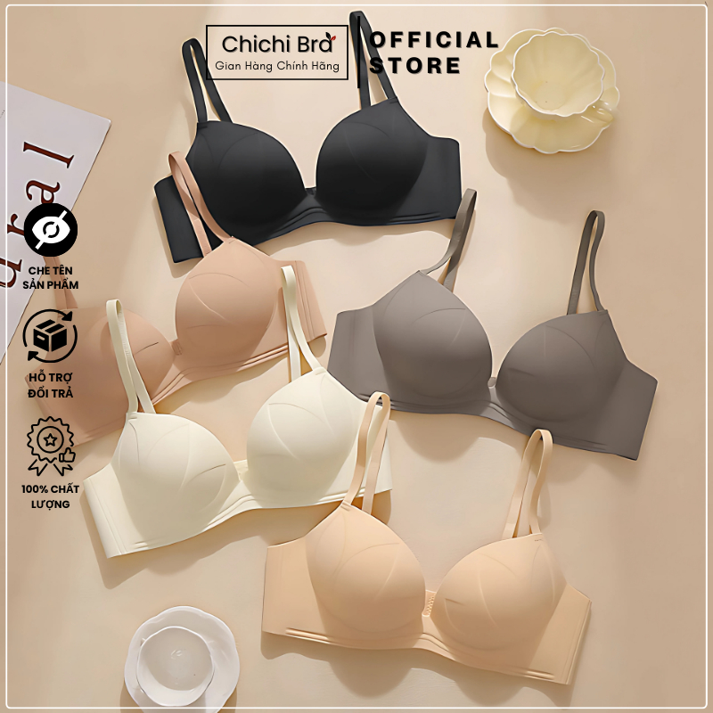 Áo Ngực Su Không Gọng Chichi Bra Mút Sốp Bàn Tay 3Cm Siêu Nâng Ngực Không Lộ Viền - 698