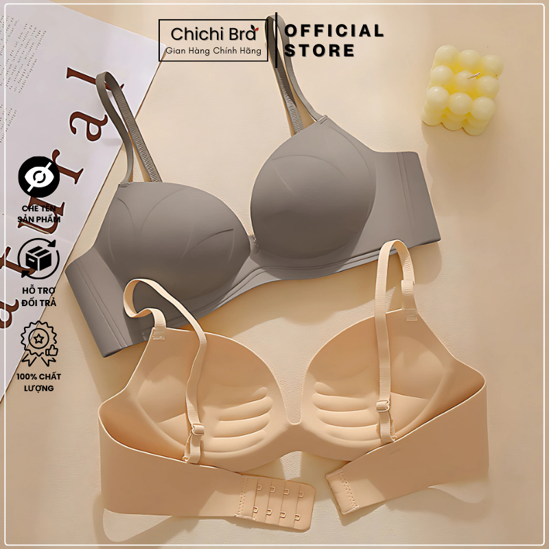 Áo Ngực Su Không Gọng Chichi Bra Mút Sốp Bàn Tay 3Cm Siêu Nâng Ngực Không Lộ Viền - 698