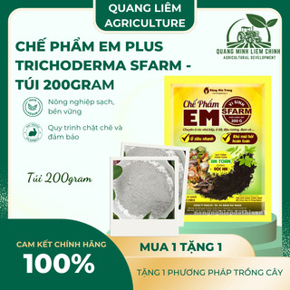 Chế Phẩm EM Plus Trichoderma SFARM Loại 200GR, Ủ Phân Hữu Cơ Không Mùi, Cung Cấp VSV Có Lợi