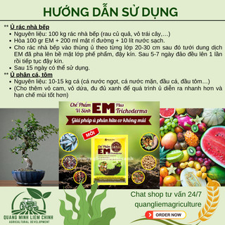 Chế Phẩm EM Plus Trichoderma SFARM Loại 200GR, Ủ Phân Hữu Cơ Không Mùi, Cung Cấp VSV Có Lợi