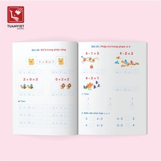 Sách Bộ 3 cuốn Bé Tập Viết và Học Toán -Dành cho trẻ chuẩn bị vào lớp 1- NXB Hà Nội