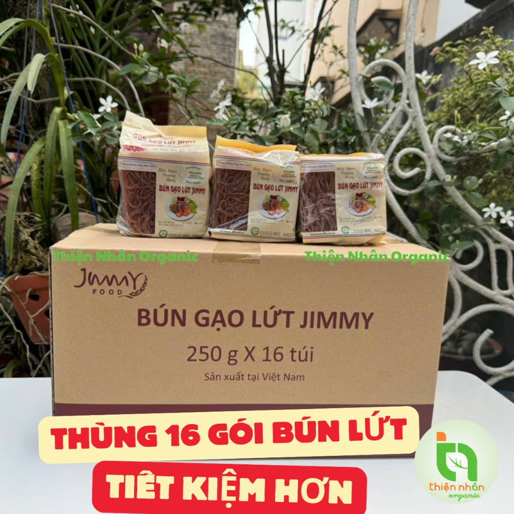 HSD Tháng 10.25 - Nguyên thùng 16 gói Bún Gạo Lứt Xuất Khẩu Jimmy Food ...