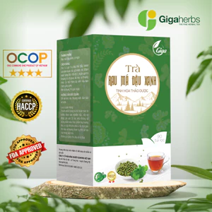 Trà túi lọc rau má đậu xanh GIGA bổ thận, thải độc mát gan - Hộp 90 gói