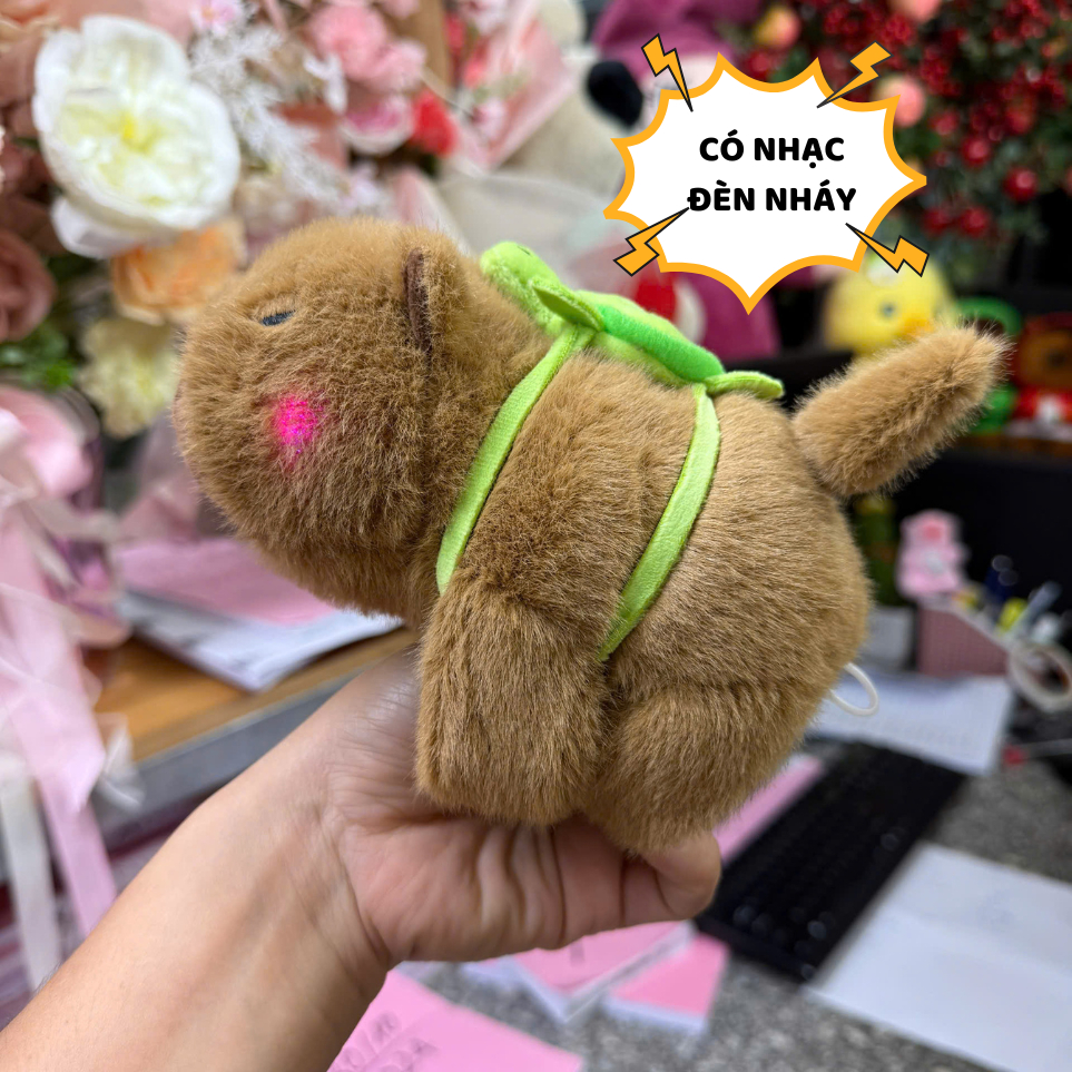 Vòng Tay Capybara Vẫy Đuôi Phát Nhạc Nháy Đèn, Capybara Đeo Tay 3in1 Vui Nhộn Quà Tặng Vui Nhộn Cho Bé
