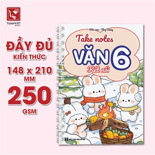 Sổ Giấy Lò Xo Take Notes Lớp 6 Kết Nối TUANVIET BOOKS cỡ A5 (Mới Nhất)-Toán,Văn,Anh,Sinh,Lý,Hóa,KHTN