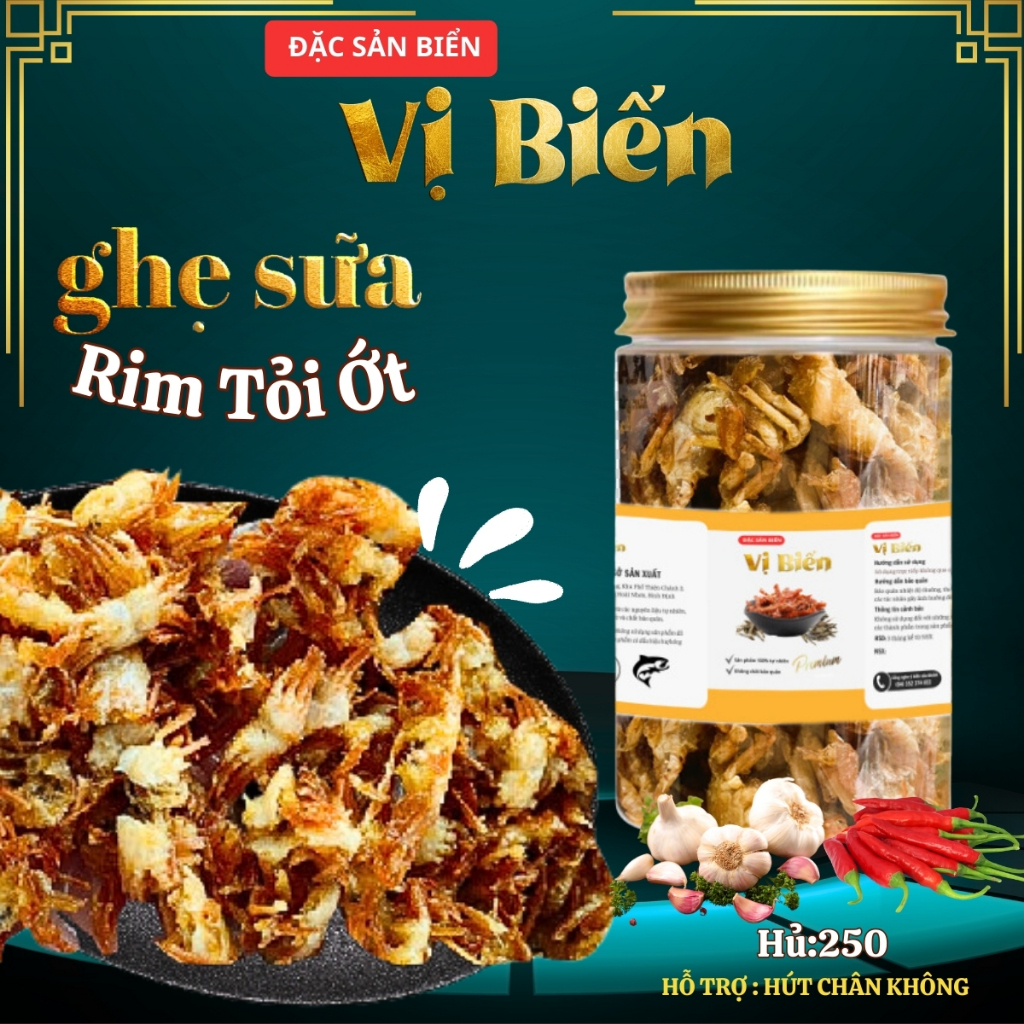 Ghẹ Sữa Rim Tỏi Ớt Vị Biển Foods Hải Sản Khô Chế Biến Sẵn Thơm Ngon Hủ ...