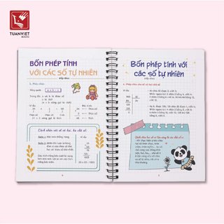 Sổ Giấy Lò Xo Take Notes Lớp 4 TUANVIET BOOKS cỡ A5 (Mới Nhất) - Toán, Văn, Anh