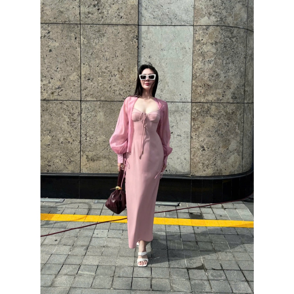Orli daily | Anna Pink/ Anna Blue Dress | Đầm cúp ngực 2 dây| suông dài