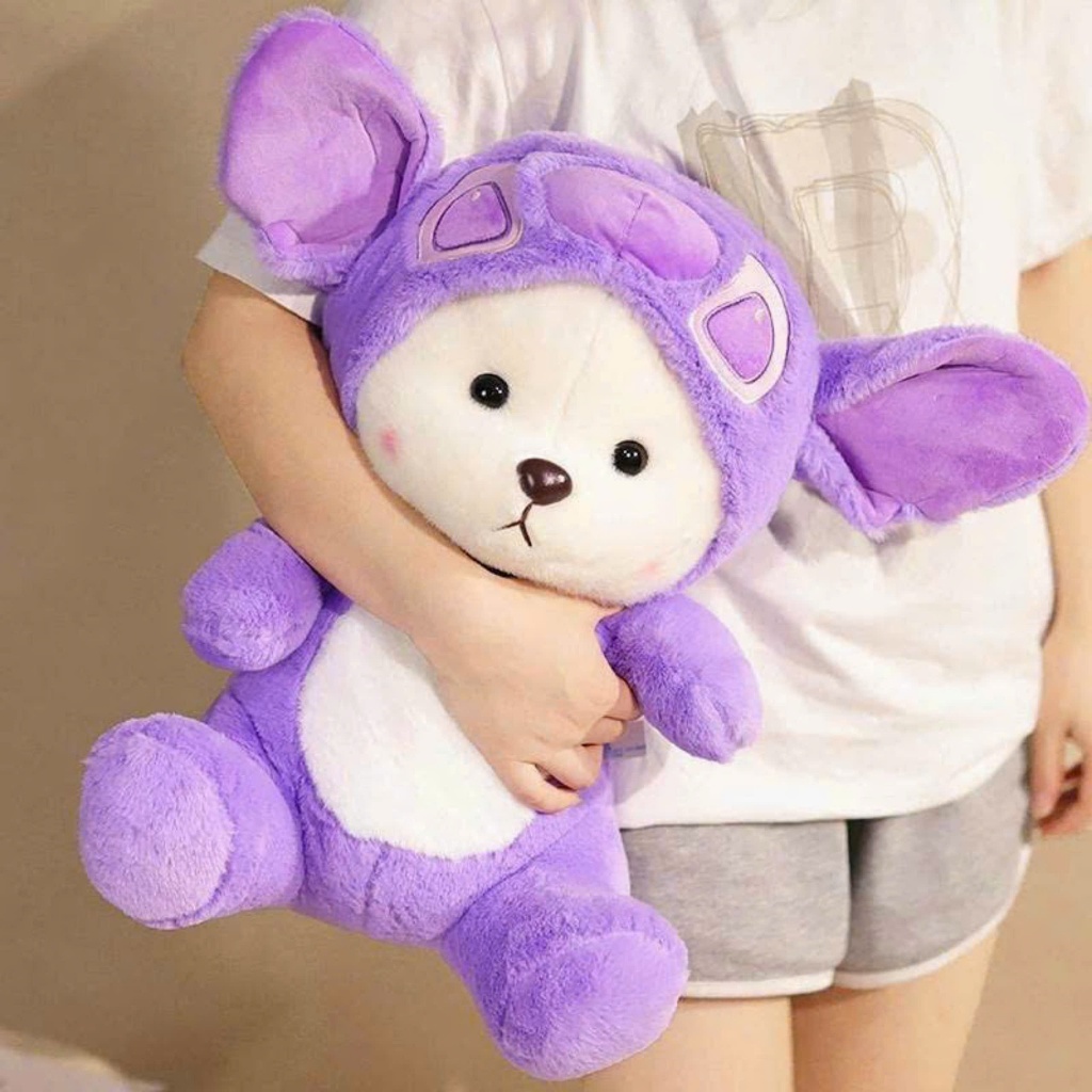 Gấu Bông Lena CosPlay, Gấu Lena Có Quần Áo Nhân Vật Stitch Cá Mập Khủng Long Đáng Yêu