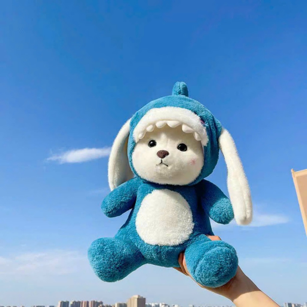Gấu Bông Lena CosPlay, Gấu Lena Có Quần Áo Nhân Vật Stitch Cá Mập Khủng Long Đáng Yêu