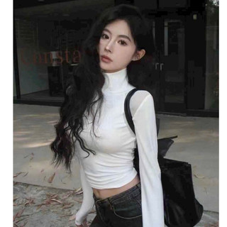 Áo Thun Cổ Lọ Nót Nỉ SLAY ÔM BODY Phối Lưới KHOÉT VAI DÁNG NEW