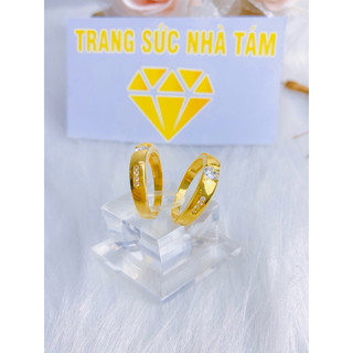 Cặp nhẫn tình yêu trang sức mạ vàng 18 ca Nhẫn Chỉ Nam ,Nữ ,chuẩn mầu Vàng 18k ,Cao Cấp trang sức phụ kiện...